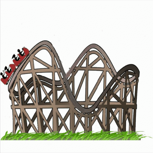 Roller Coaster Ride Party Art GIF