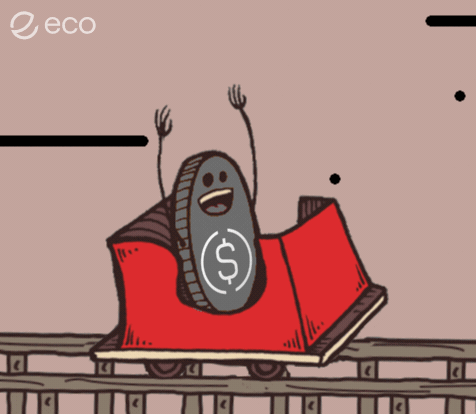 Roller Coaster With Dollar Sign