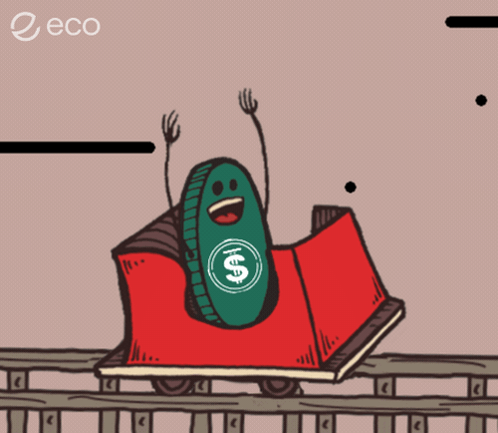Roller Coaster With Dollar Sign