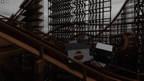 Roller Coaster With Doomsday Sign