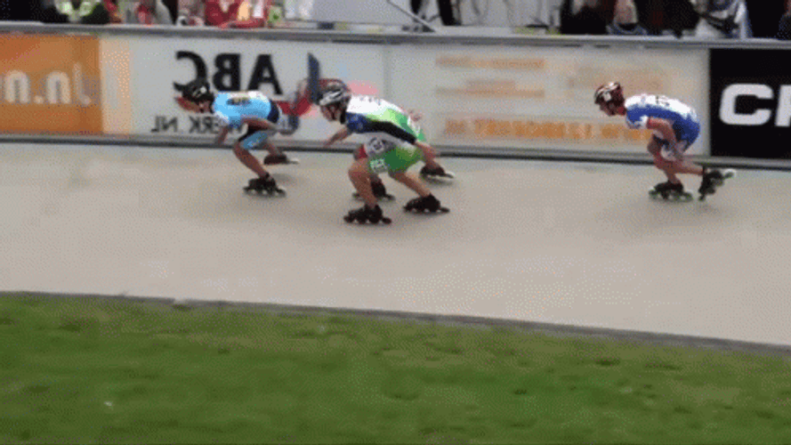 Roller Skating Fast Contest GIF