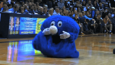 Rolling College Basketball Blue Bob GIF