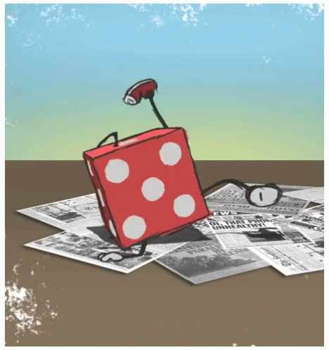 Rolling Dice Break Dancing Animation GIF