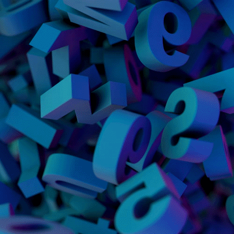 Rolling Numbers And Letters GIF