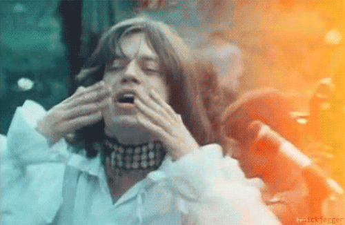 Rolling Stones Mick Jagger Blowing Kisses GIF