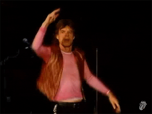 Rolling Stones Mick Jagger Energetic Dance GIF