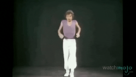 Rolling Stones Mick Jagger Iconic Dance Move GIF