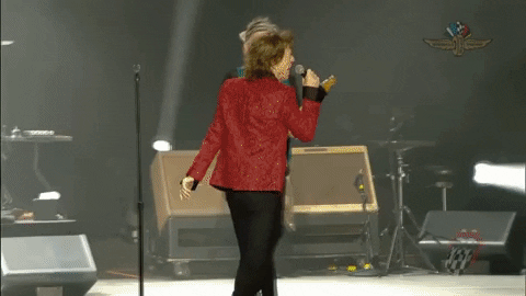 Rolling Stones Mick Jagger Keith Richards Stage Performance GIF