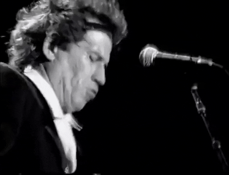 Rolling Stones Monochromatic Keith Richards GIF