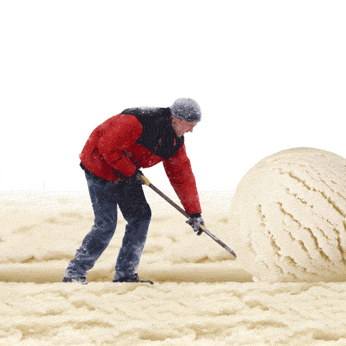Rolling Vanilla Ice Cream GIF