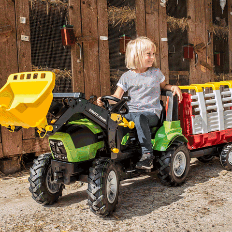 Rolly Toys Tractor And Wagon GIF