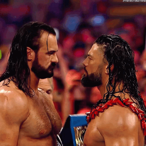 Roman Reigns Face Off Staredown GIF