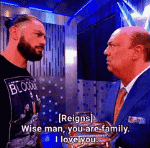 Roman Reigns I Love You Paul Heyman GIF