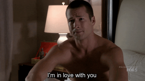 Romantic Glen Powell In Love GIF