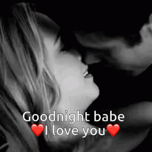 Romantic Good Night French Kissing Couple GIF