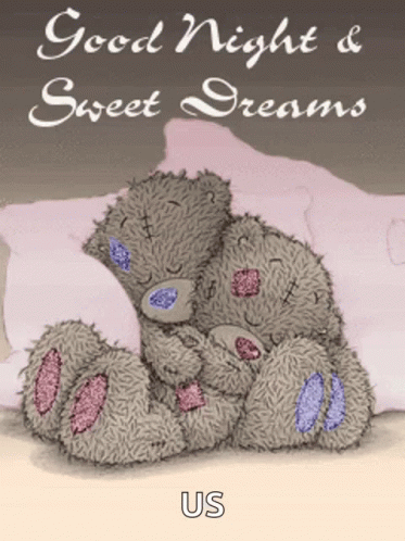 Romantic Good Night Teddy Bears GIF