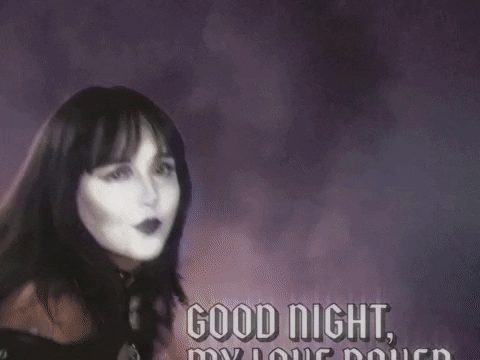 Romantic Good Night My Love Gothic Lady GIF