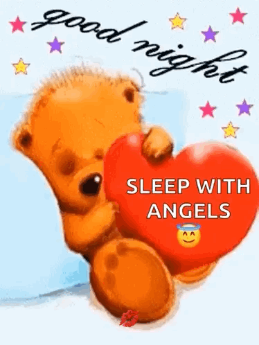Romantic Good Night My Love Kissing In Bed GIF