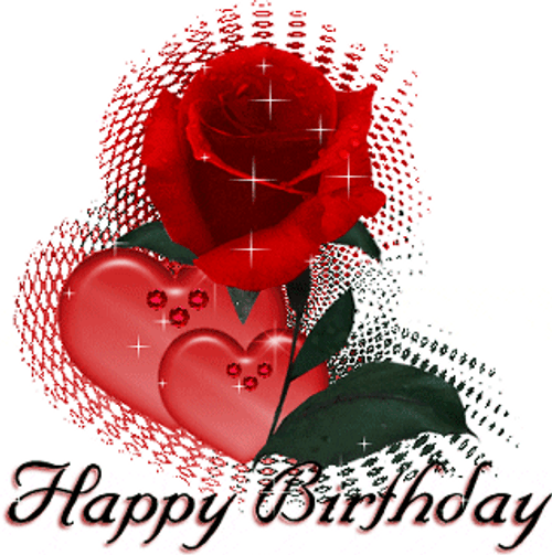 Red Roses Happy Birthday Flowers GIF