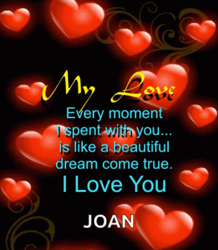 Romantic I Love You Falling Hearts GIF