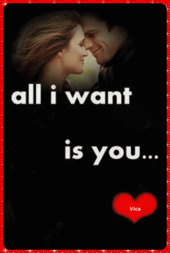 Romantic I Love You Glittery Border GIF