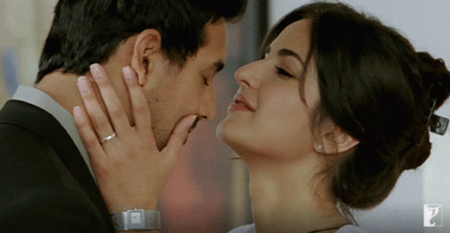 Romantic I Love You Hot Couple Kissing GIF