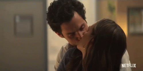 Romantic I Love You Penn Badgley Kiss From Behind GIF