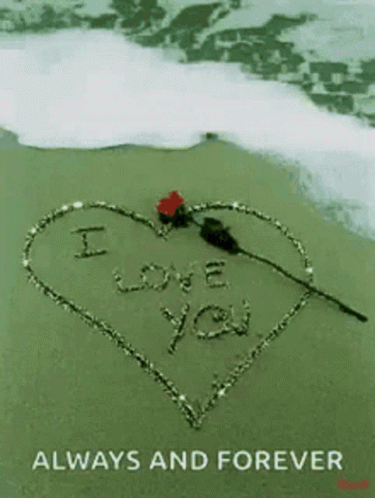 Romantic I Love You Sand Scribbles GIF