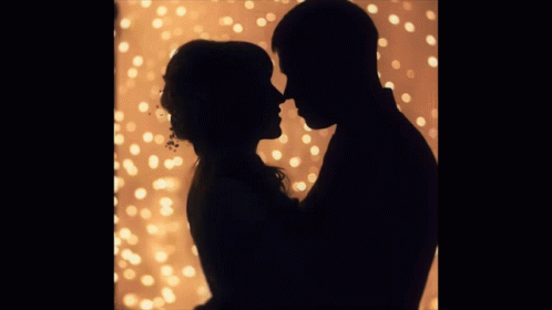 Romantic I Love You Starry Silhouette GIF