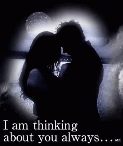 Romantic I Love You Thinking Always Glittery Moon GIF