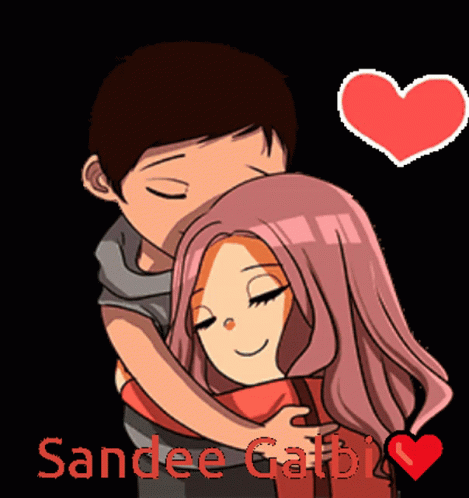 Romantic Love Hug Emoji GIF