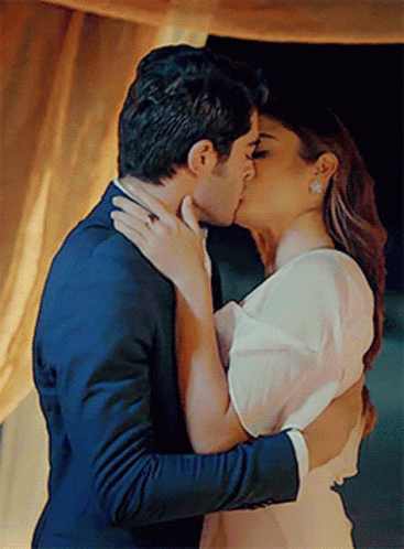 Romantic Lovers Kissing GIF