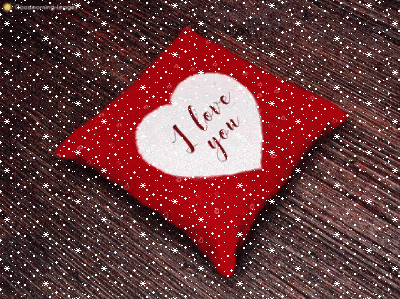 Romantic Pillow I Love You Message GIF
