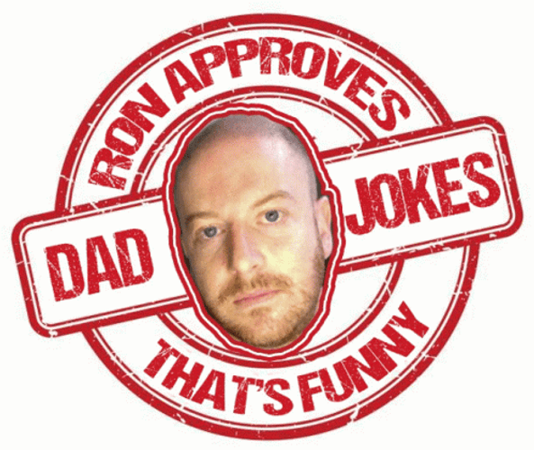 Ron Approves Dad Joke Logo Art GIF