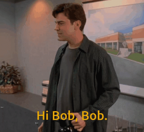 Ron Livingston Hi Two Bobs Office Space GIF