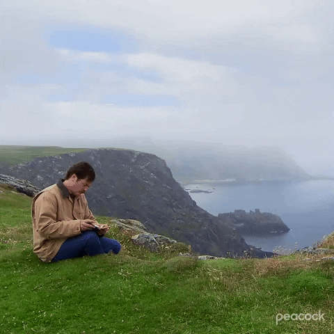 Ron Swanson All By Myself Sitting GIF