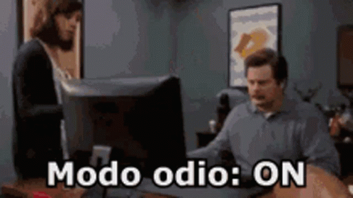 Ron Swanson Computer Modo Odio On GIF