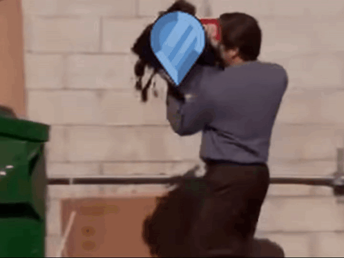 Ron Swanson Computer With Reversed Water Droplet GIF