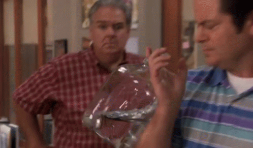 Ron Swanson Moonshine Chugging Water GIF