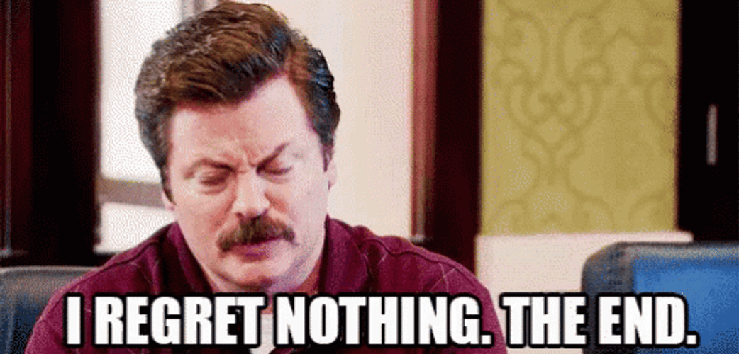 Ron Swanson Sorry Not Sorry GIF