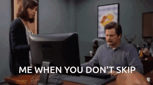 Ron Swanson Throw Computer When You Dont Skip GIF