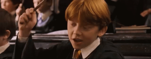 Ron Weasley Magic Wand Fail GIF