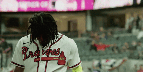 Ronald Acuna Jr Hair Flip GIF