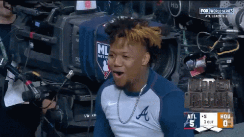Ronald Acuna Jr Happily Applauding GIF