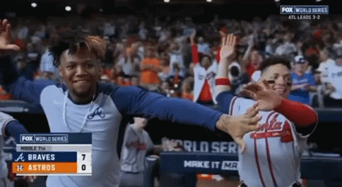 Ronald Acuna Jr William Contreras Celebrating GIF