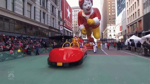 Ronald Mcdonald Float Parade GIF