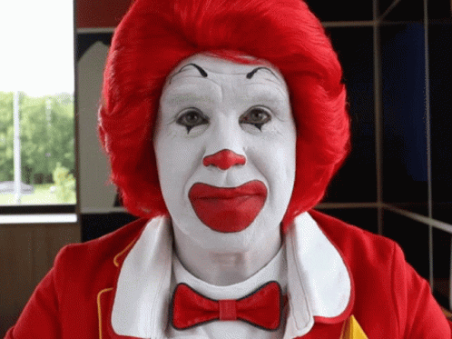 Ronald Mcdonald Scared Crying GIF