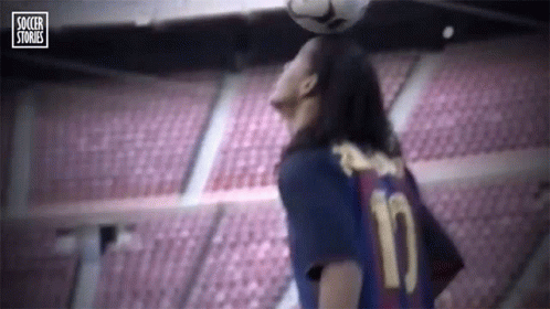 Ronaldinho Effortlessly Balancing The Ball GIF