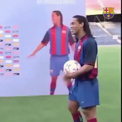 Ronaldinho Showcasing His Skills GIF