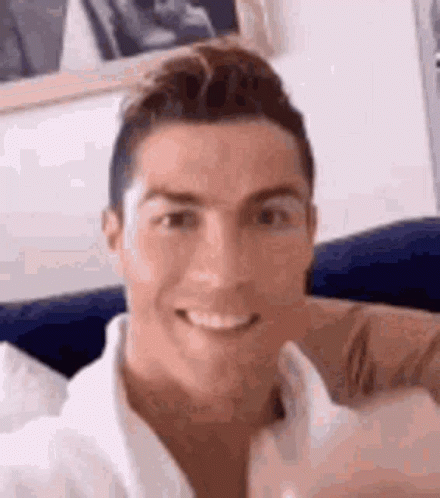 Ronaldo Drink Smile Wink GIF